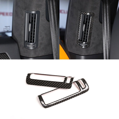 Real Carbon Fiber B Pillar Air Outlet Vent Cover Trim For Lamborghini URUS 18-22