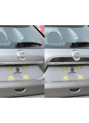 2X Carbon Fiber License Plate Lights Up Cover Trim For Nissan Rogue 2014-2016