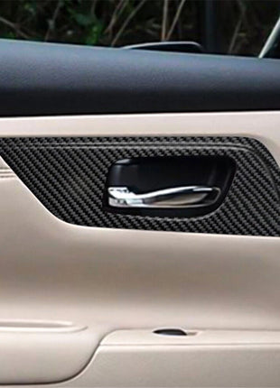 2X Carbon Fiber Rear Door Handle Panel Cover Trim For Nissan Altima 2013-2015