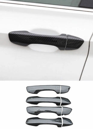 For Volkswagen Jetta Mk7 19-21 Carbon Fiber Style Exterior Side Door Handle Trim