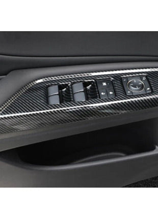 For Lexus ES250 300h 350 2019-22 Carbon Fiber Style Window Lock Lift Panel Trim