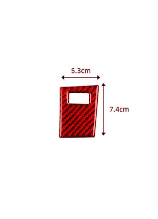 Red Carbon Fiber Interior Car Lock Button Cover Trim For Lexus CT200h 2011-2017