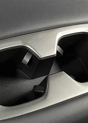 Rear Drinking Glass Panel Cover Trim For Lexus NX250 350 2022-2023 Silver Steel