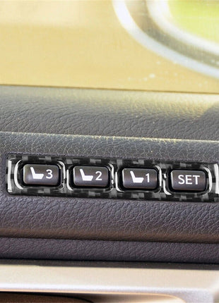 Carbon Fiber Interior Memory Seat Control Cover Trim For Lexus CT200h 2011-2017