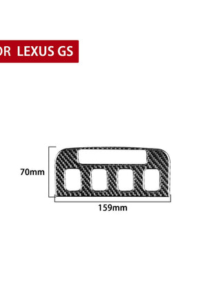 Carbon Fiber Interior Seat Heated Button Cover Trim For Lexus GS300/350/450h/460