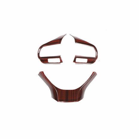 For Lexus RX350 450h 16-22 Wood Grain Deluxe Steering Wheel Button Cover Trim 3P
