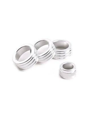 Silver Alloy Air Conditioner Switch Knob Ring Cover For Bmw 5 Series E60 2004-10