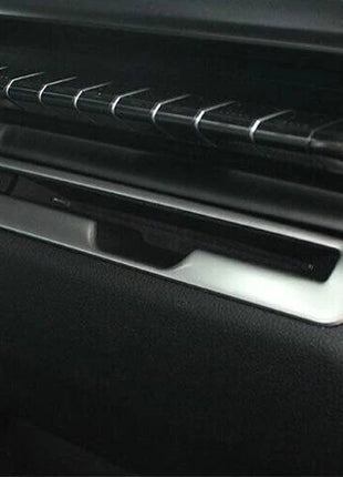 Console CD Button Control Frame Trim For Lexus UX200 250h 2019-2023 Silver Steel