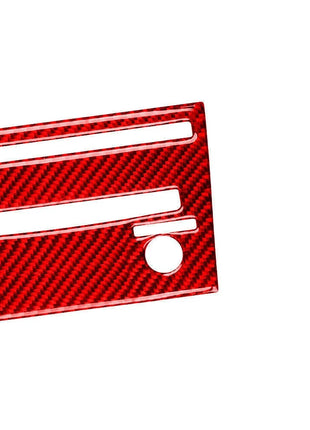 Red Carbon Fiber Center Console CD Panel Cover Trim For Lexus CT200h 2011-2017