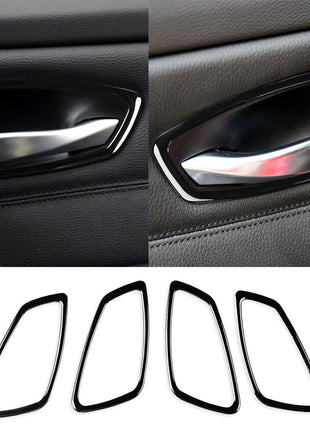 Black Interior Door Handle Bowl Ring Trim For Bmw 3 Series E90 E92 E93 2005-2012