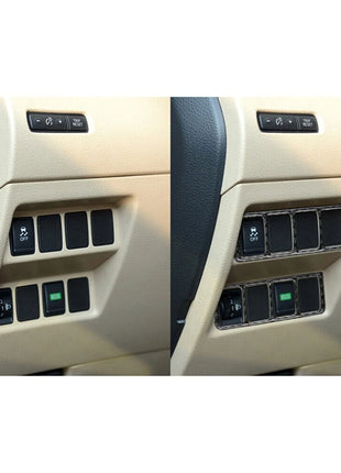 2x Carbon Fiber Front Door Mode Switch Cover Trim For Nissan Rogue 2014-2016