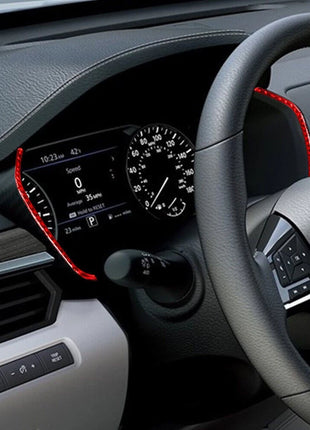Red Carbon Fiber Speedometer Outer Frame Cover Trim For Nissan Altima 2019-2022