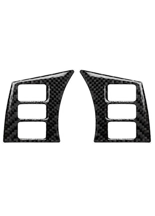 2pcs Carbon Fiber Steering Wheel Frame Trim Cover Decor For Nissan 350z 2006-09