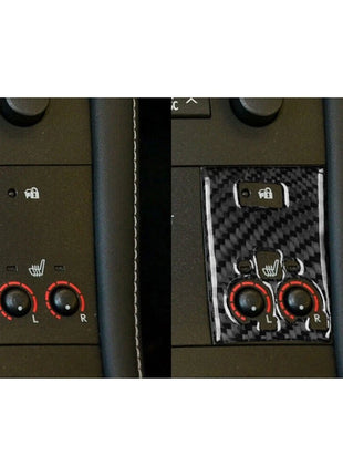 Carbon Fiber Interior Heated Seat Control Cover Trim For Lexus CT200h 2011-2017