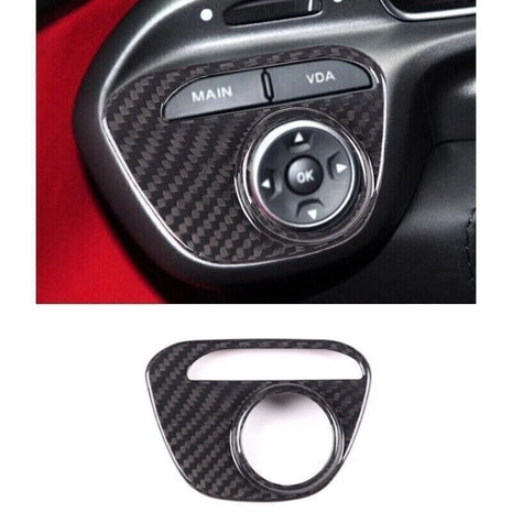 Real Carbon Fiber Interior Vda Push Button Switch Trim For Ferrari 458 2011-2016