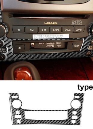Carbon Fiber Interior Radio With CD Player Cover Trim For Lexus GS350/430/450h