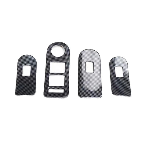 Fit For Buick Lacrosse 2009-2012 Carbon Fiber Door Window Lift Switch Cover Trim