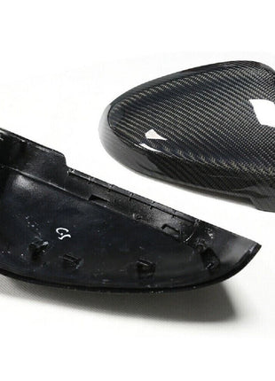 Carbon Fiber Side Mirror Cover Caps Replace For Audi B9 A4 S4 A5 S5 RS5 2017-19