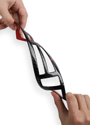 2闂佺厧顕悧姝況bon Fiber Roof Rear Reading Light Lamp Ring Cover For Bmw X3 E83 2004-2010