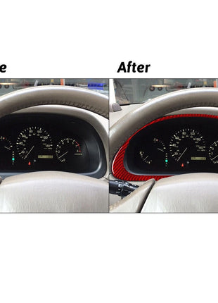 Red Carbon Fiber Interior Speedometer Cover Trim For Lexus RX300 1998-2003 A