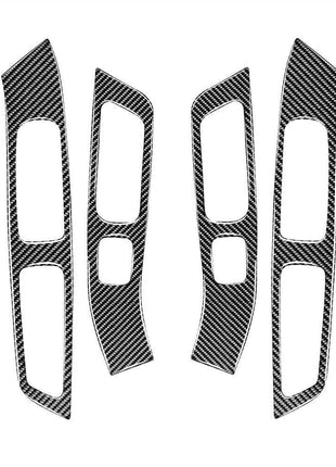 4Pcs Carbon Fiber Window Switch Lift Panel Cover Trim For Volvo V60 2010-2017