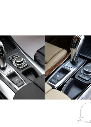 Gloss Black Central Control Gear Shift Panel Cover For Bmw X5 E70 X6 E71 2008-13