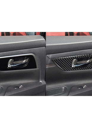 2X Carbon Fiber Rear Door Handle Panel Cover Trim For Nissan Altima 2013-2015