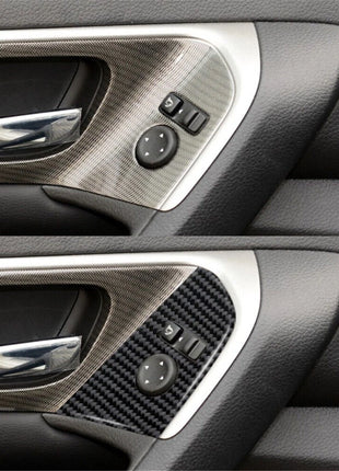 Carbon Fiber Rearview Mirror Button Cover Trim For Nissan Altima 2013-2015