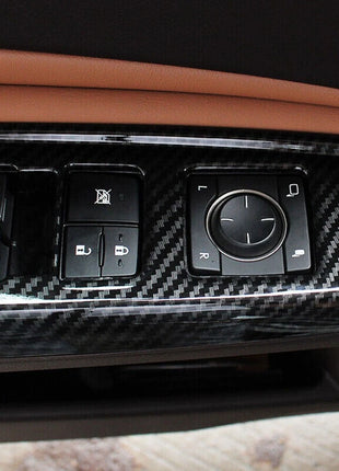 For Lexus ES250 300h 350 2019-22 Carbon Fiber Style Window Lock Lift Panel Trim