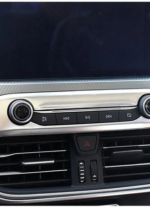 Central console button frame trim Silver titanium For 2019-2020 Ford Focus ST RS