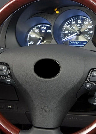 2X Carbon Fiber Steering Wheel Button Cover Trim For Lexus GS350/450h 2006-2011