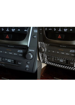 Carbon Fiber Interior Radio With CD Player Cover Trim For Lexus GS350/430/450h