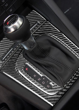 3pcs Real Carbon Fiber Automatic Gear Shift Panel Cover For Audi A3 S3 8p 06-07