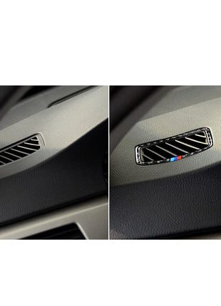 2闂佺厧顕悧姝況bon Fiber Dashboard Side Air Vent Outlet Cover For Bmw 3 Series E90 2005-12