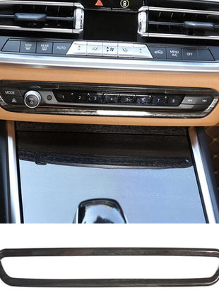 Black Wood Abs Central Control Volume Switch Trim For Bmw 3 Series G20 G28 2019+