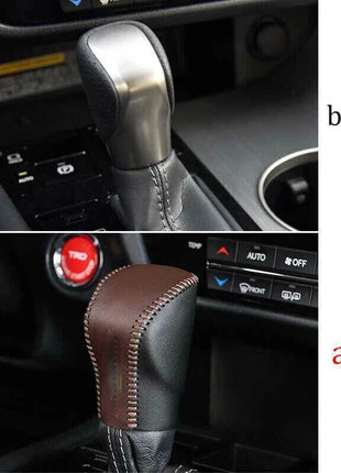 Gear Shift Knob Shifter Lever For Lexus RX350 450h 2016-2019 Brown&Black Leather