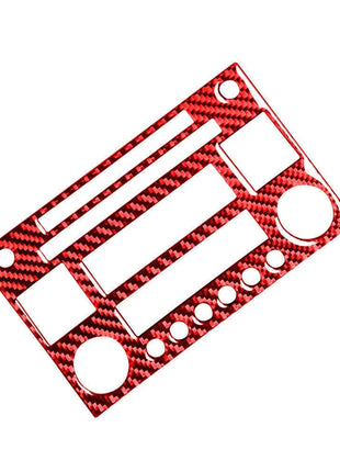 Red Cd Player Radio Frame Panel Trim Carbon Fiber For Nissan 350z 2003-2009