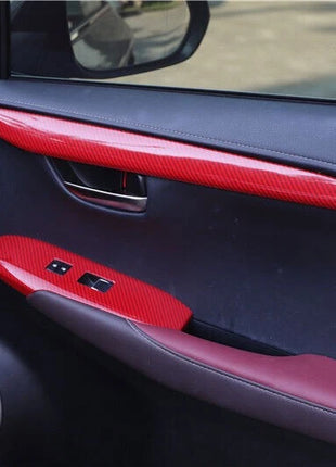 For Lexus NX200t 300h 2015-2021 Red Carbon Fiber