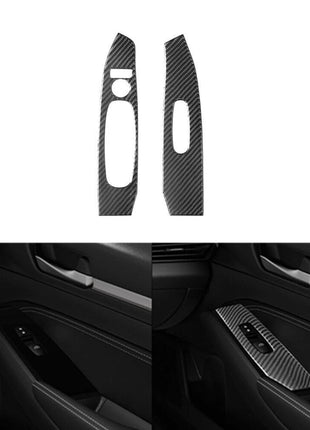 Carbon Fiber Front Door Window Control Panel Cover For Nissan Altima 2019-2022