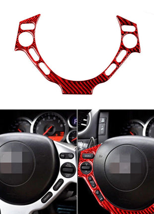Red Carbon Fiber Steering Wheel Button Frame Trim For Nissan GT-R R35 2008-2016