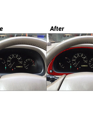 Red Carbon Fiber Interior Speedometer Cover Trim For Lexus RX300 1998-2003 TypeB