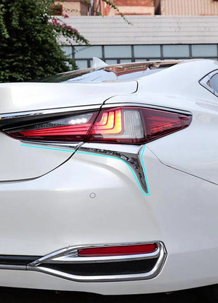 4P Chrome ABS Rear Tail Light Lamp Strip Molding Trim For Lexus ES300h 2019-2022