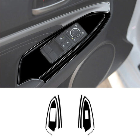 Gloss Black Door Window Control Cover Trim For Lexus RC300 350 200T 2015-2020