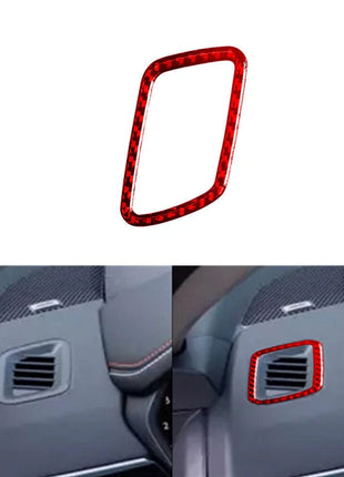Red Carbon Fiber Driver Side Defogging Air Outlet Cover For Nissan Altima 19-22