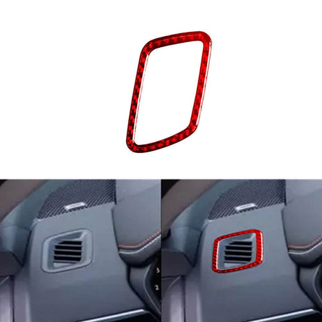 Red Carbon Fiber Driver Side Defogging Air Outlet Cover For Nissan Altima 19-22