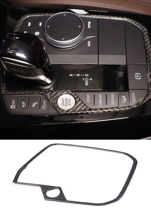 Dry Carbon Fiber Console Gear Shift Panel Frame Trim For BMW 8 series 2019-2023