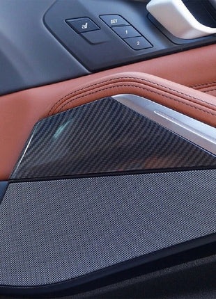 Real Carbon Fiber Inner Door Panel Cover Trim For BMW X5 X6 X7 G05 G07 2019-2021