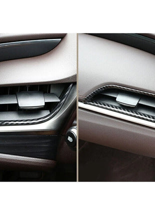For Lexus ES250 300h 350 19-22 Carbon Fiber L&R AC Air Outlet Vent Frame Trim 2P
