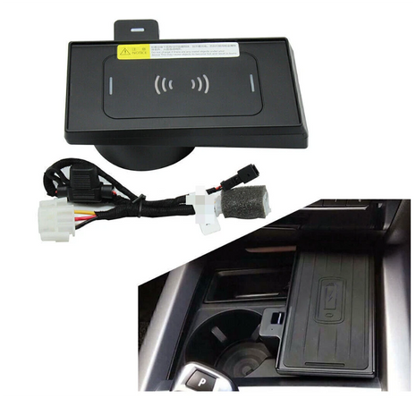 For Bmw X5 X6 F16 Console Storage Box Wireless Phone Charger Fast Charging Pad