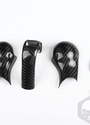 4Pcs For Nissan 350Z Z33 03-09 Real Carbon Fiber Interior Gear Shift Knob Cover